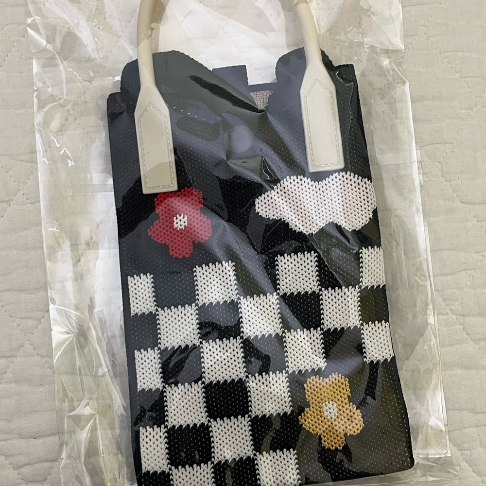 New Mini Knit Checkered Crossbody Bag